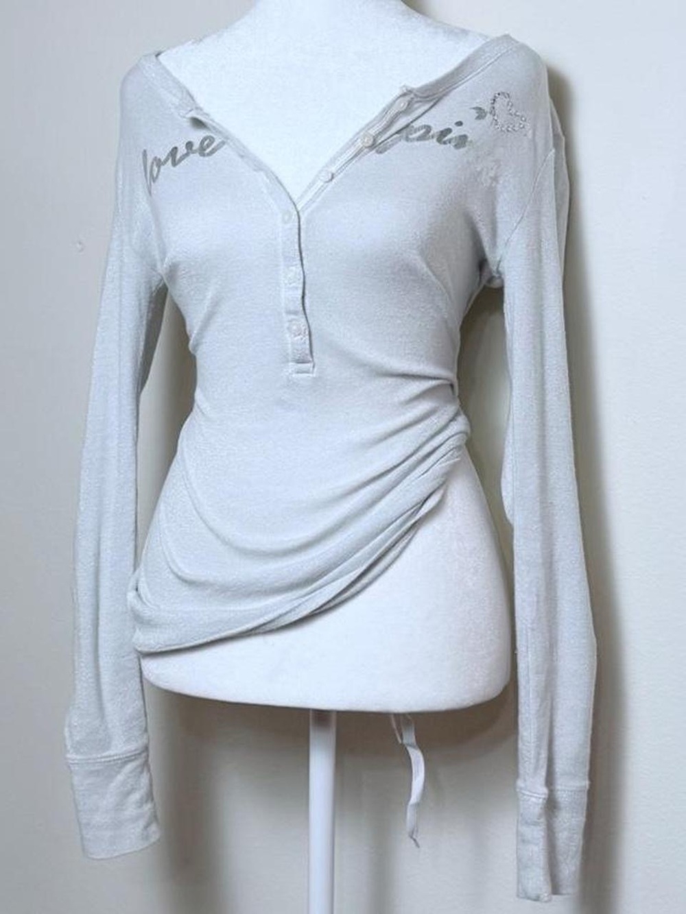 Victoria’s Secret sparkly Long-Sleeve Henley Top